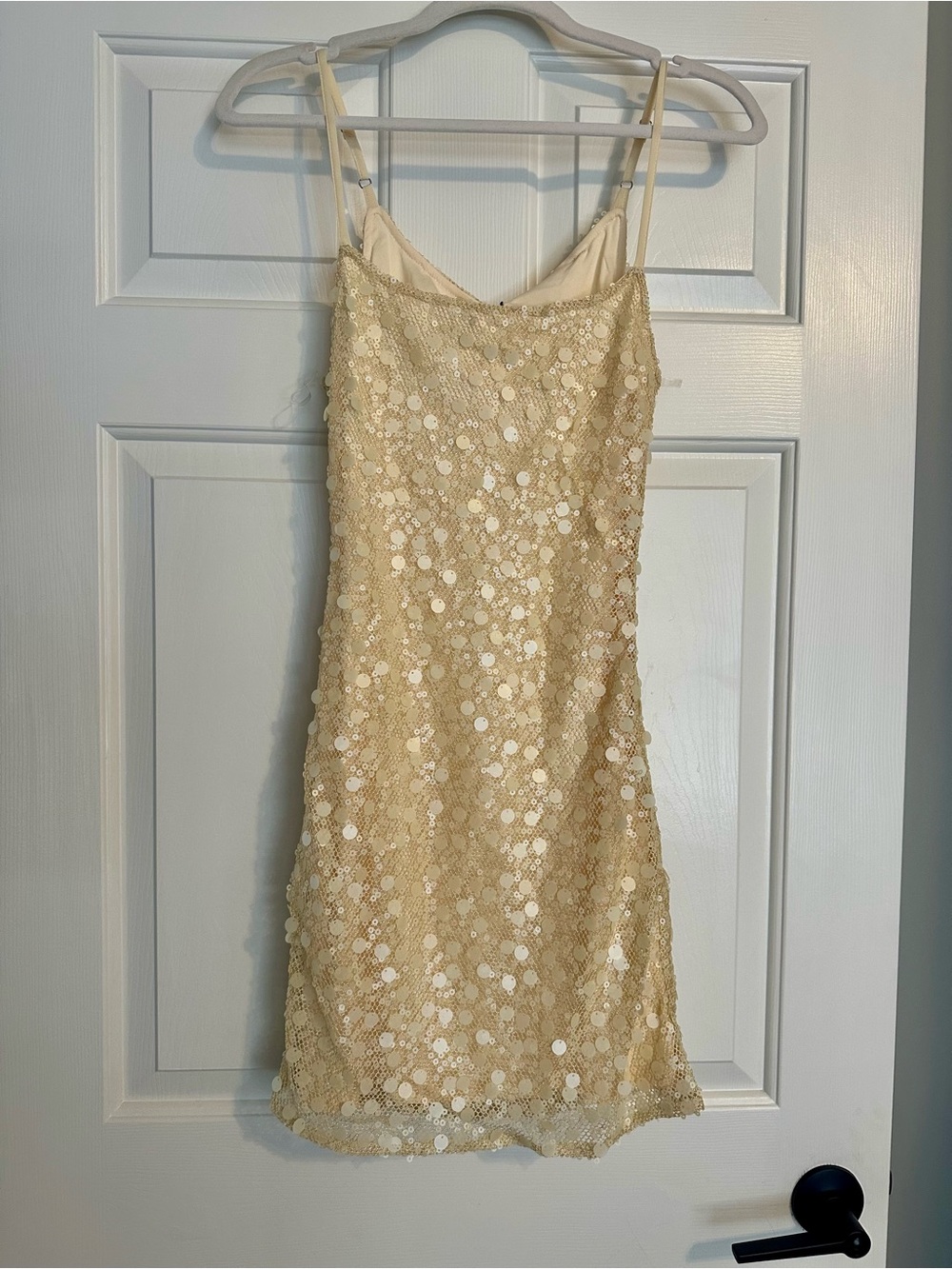 Peppermayo Yellow Sequin Mini Dress - Picture 4 of 5